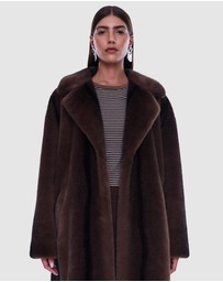 ENA PELLY - Nova Longline Faux Fur Jacket