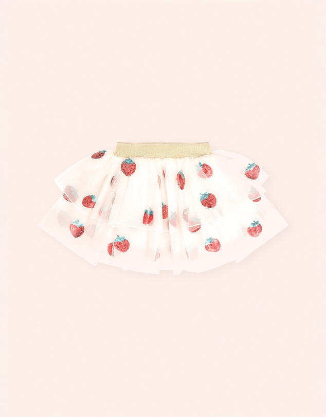 Huxbaby - Sequin Strawberry Tulle Skirt - Babies-Teens