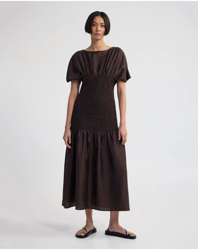 Oxford - Kit Shirred Dress