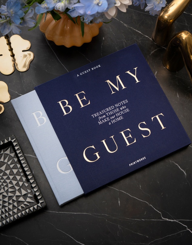 Printworks - Printworks Guest Book-Be My Guest-Light Blue / Dark Blue
