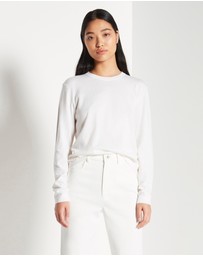 JH Lounge - JHL LS Luxe T (Luxe Cotton Cashmere) Snow