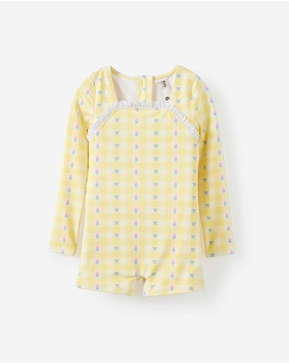 BABY YELLOWFLORAL GINGHAM
