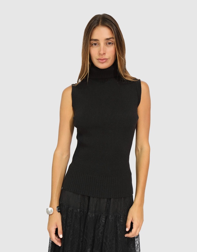 Belle & Bloom - Equation Sleeveless Turtleneck Knit