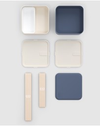Monbento - Monbento Mb Square Bento Box - Blue Natural