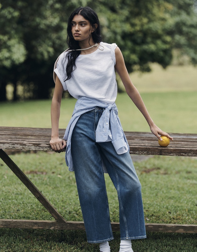Country Road - Textured Short Sleeve Slub T-shirt