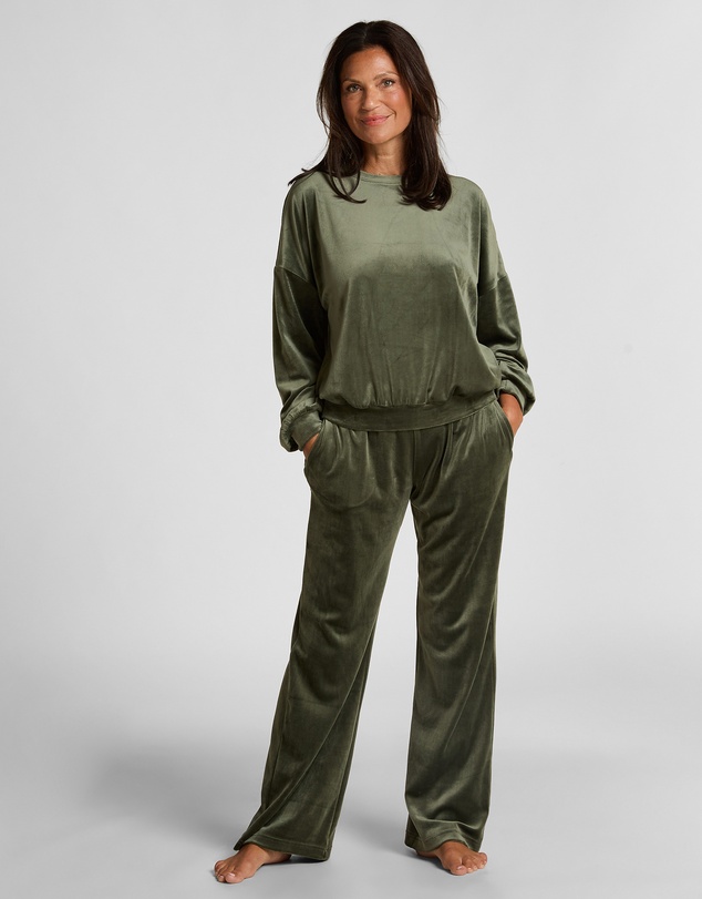 Hunkemoller - Long Sleeve Velours PJ Set