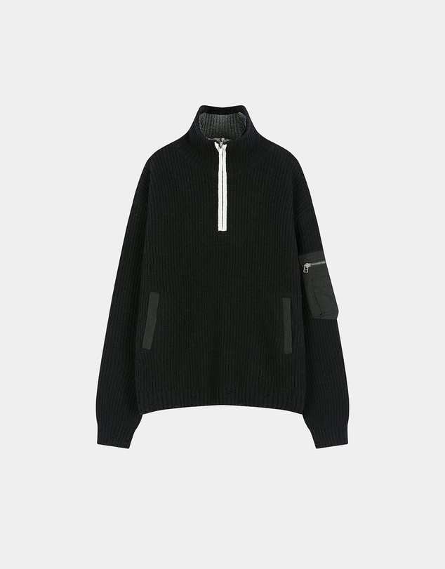 Andersson Bell - Double Layered Quarter Zip-Up Sweater