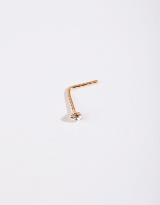 Lovisa - Gold Plated Sterling Silver Fine Diamante Nose Stud