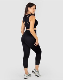 B Free Intimate Apparel - Double Racer Seamless Padded Sports Bra (B-C-D-DD-E-F-G-H) Cup