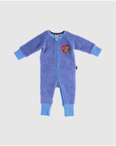 Kip&Co - Sprinkle Sherpa Long Sleeve Zip Romper - Babies
