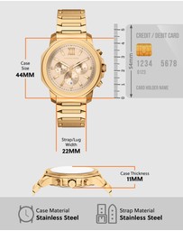 Michael Kors - Prescott Gold Tone Chronograph Watch