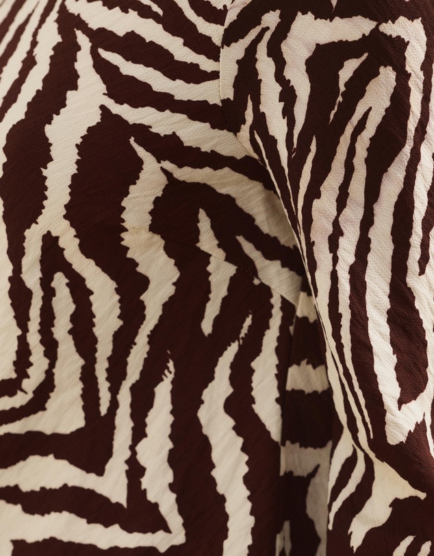 Atmos&Here - Mylie Bias Cut Zebra Print Top