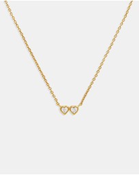 SAINT VALENTINE - Two Of A Kind Heart Necklace - Gold