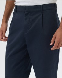 AERE - Pleated Slim Cotton Chinos