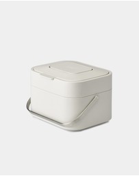 Joseph Joseph - Stack 4L Food Waste Caddy with Odour Filter (Stone)