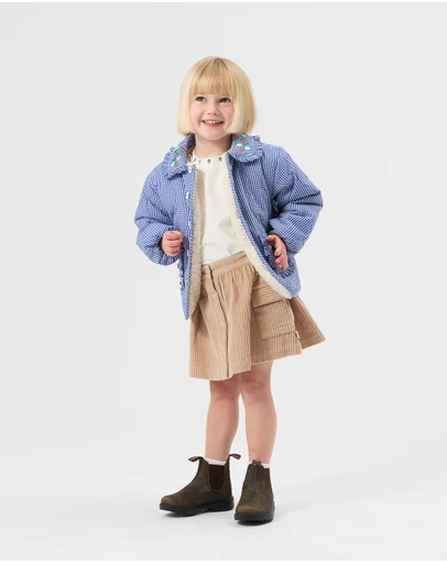 Goldie + Ace - Wild Strawberry Gingham Padded Jacket - Babies-Kids