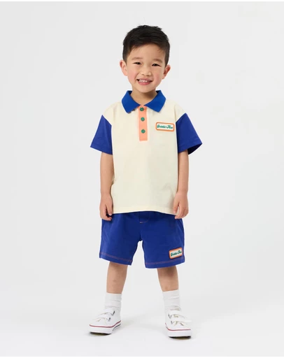 Goldie + Ace - Contrast Short Sleeve Polo - ICONIC EXCLUSIVE - Babies-Kids