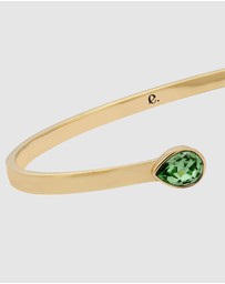 Elli Jewelry - Bangle Crystal 925 Sterling Silver Gold-Plated
