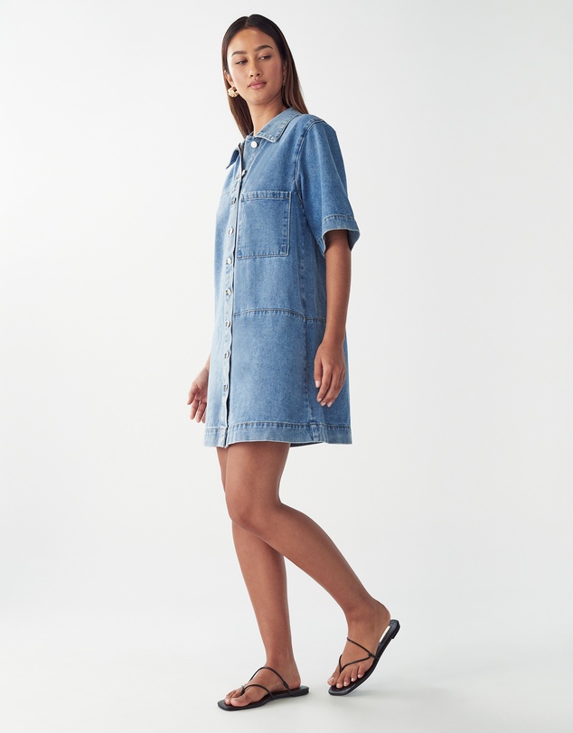 ST MRLO - Denim Shirt Dress