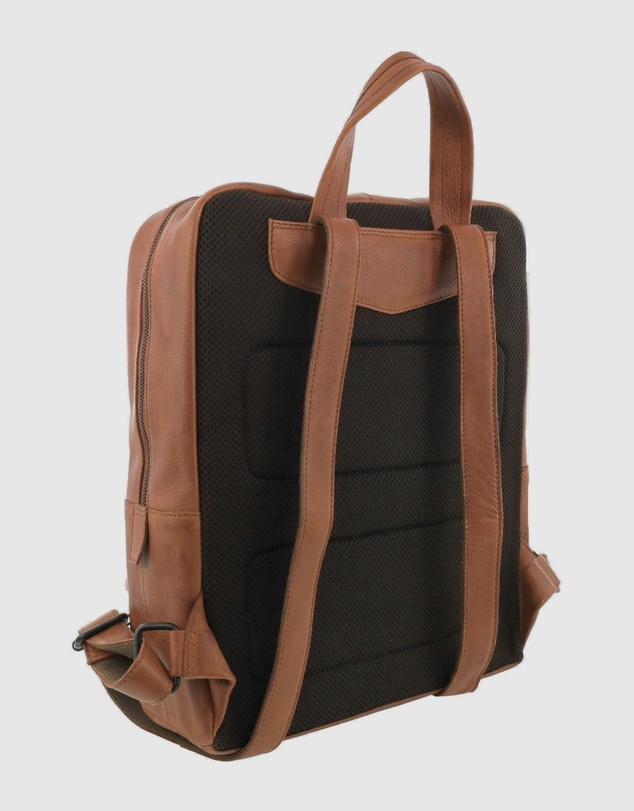 Pierre Cardin - Sleek Leather Laptop Backpack