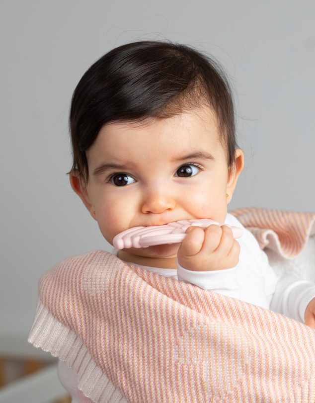 Playground - 2 Pack Silicone Teether - Stars & Cloud Pink