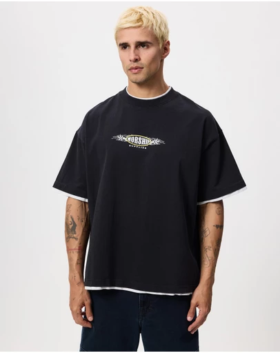 Worship - Tropical Storm Layered Box Crop Tee