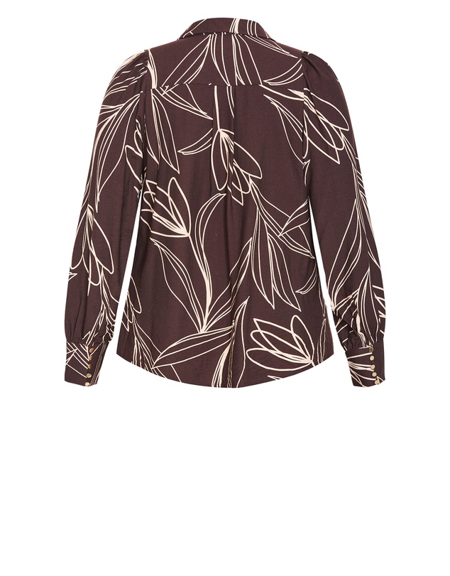 City Chic - Bella Long Sleeve Print Shirt