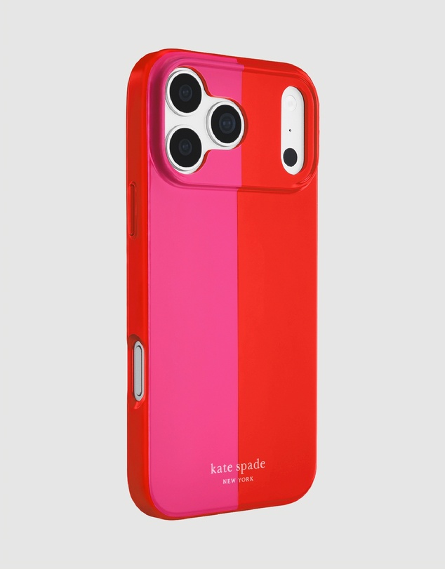 Kate Spade - Kate Spade Racing Strip Pop Pink MagSafe Case for iPhone 18 Pro Max / 17 Pro Max