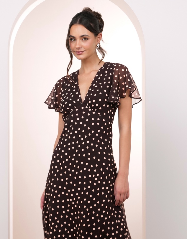 Pilgrim - Avery Flutter Sleeve Maxi