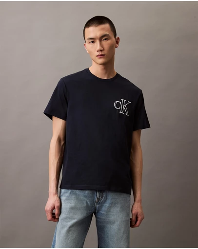 Calvin Klein Jeans - Varsity Monogram Logo Patch T-Shirt