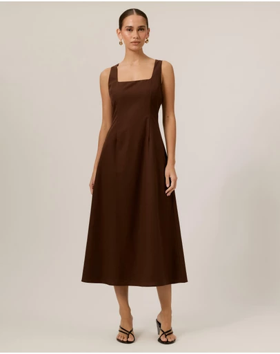 Tussah - Andy Square Neck Midi Dress
