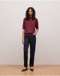 Trenery - Mid Rise Straight Leg Jean in Dark Indigo