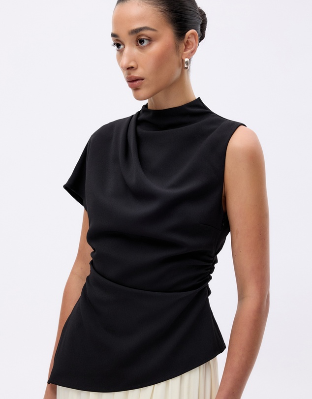 Minima Esenciales - Zeva Crepe Draped Top