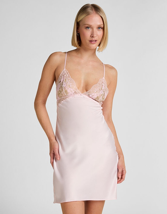 Hunkemoller - Miri Satin Lace Slipdress