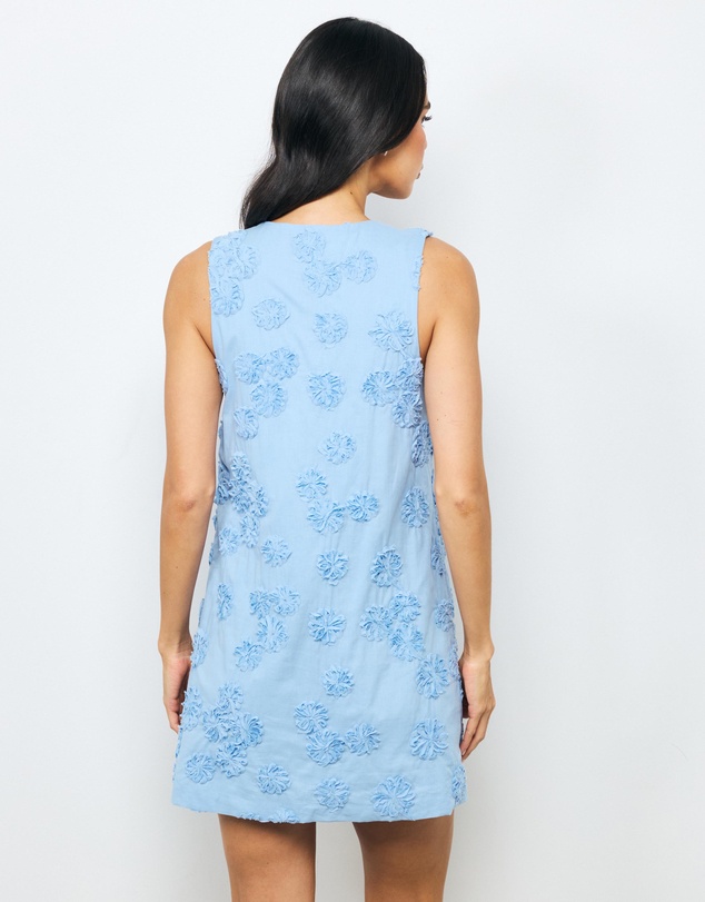 AERE - Nahla Floral Applique Mini Dress