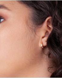 Lovisa - Gold Plated Sterling Silver Huggie Hoop Earrings