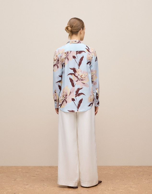 Trenery - Camellia Long Sleeve Shirt in Soft Blue