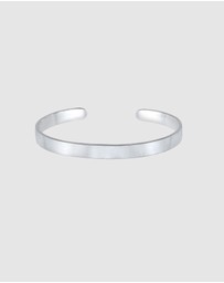 Kuzzoi - ICONIC EXCLUSIVE - Bracelet Basic Bangle Matt 925 Silver