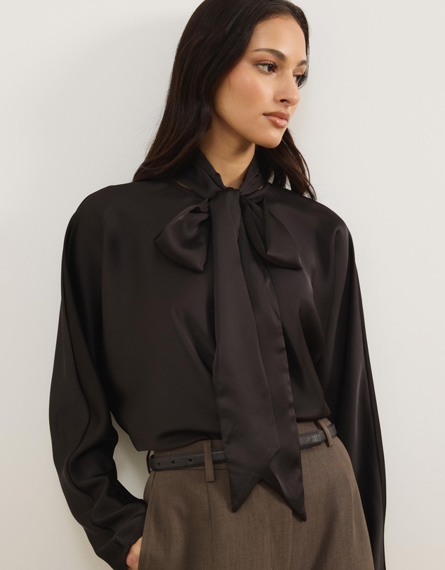 Atmos&Here - Caliah Satin Scarf Top
