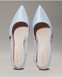 Calvin Klein - Leather Slingback Ballerinas