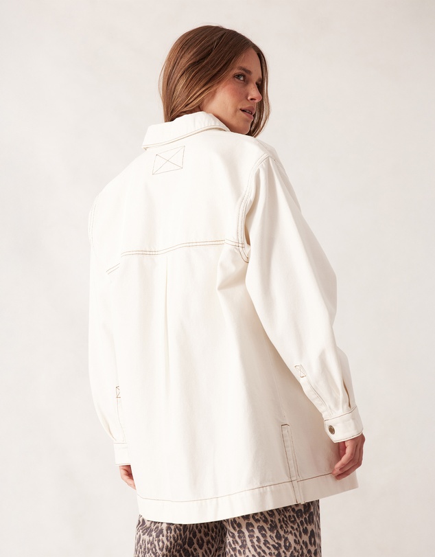 Ceres Life - Goldie Longline Denim Shacket