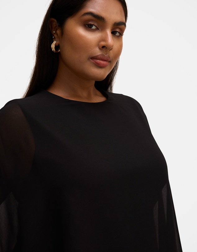 Forever New Curve - Irena Curve Sheer Cape Mini Dress