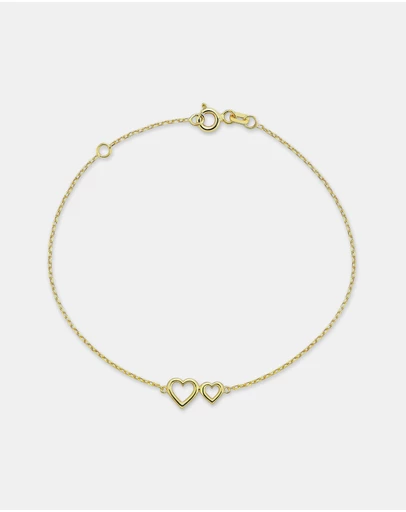 Zoe Olivia - 9K Gold Petite Hearts Bracelet