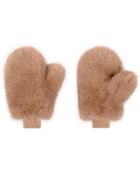Cynthia Rowley - FAUX FUR OVERSIZED MITTENS
