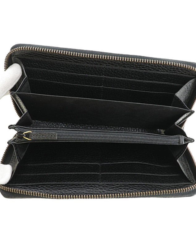 Pre-Loved by Azura Reborn - Pre-Loved GG Marmont Pebbled Calfskin Embroidered Blind For Love Zip Around Wallet