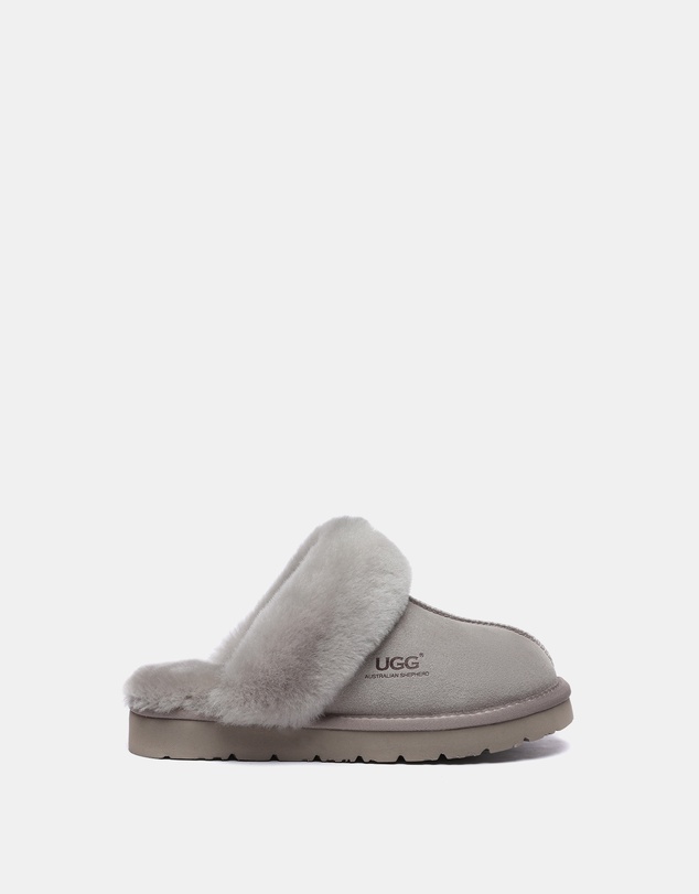 EVERAU - Australian Shepherd Ugg Muffin Slipper Special Cow Suede Upper House Shoes
