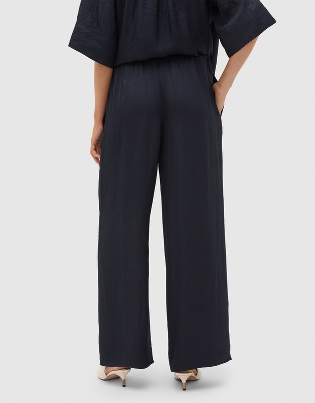 Seed Heritage - Textured Satin Easy Wide Leg Pant