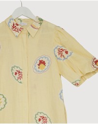 Revibe - Repaired AERE Marisol Midi Shirt Dress - AU 8