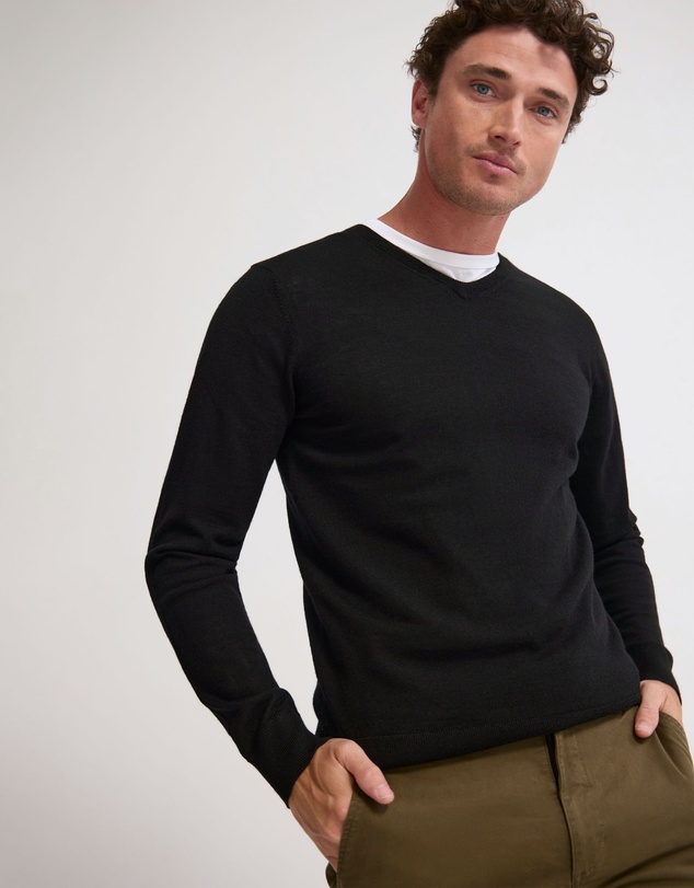 Oxford - Basic V-Neck Pure Wool Pullover
