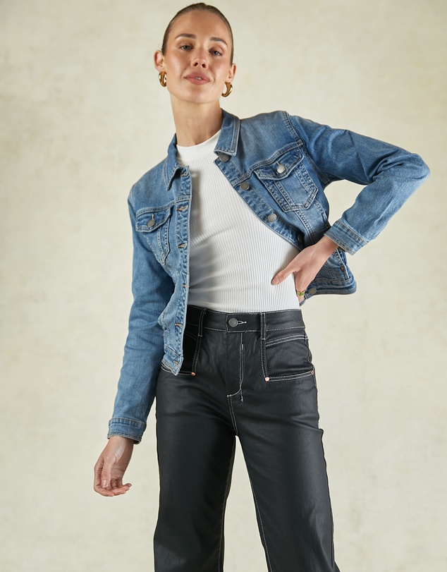 DRICOPER DENIM - Betzy Coated Black High Jeans